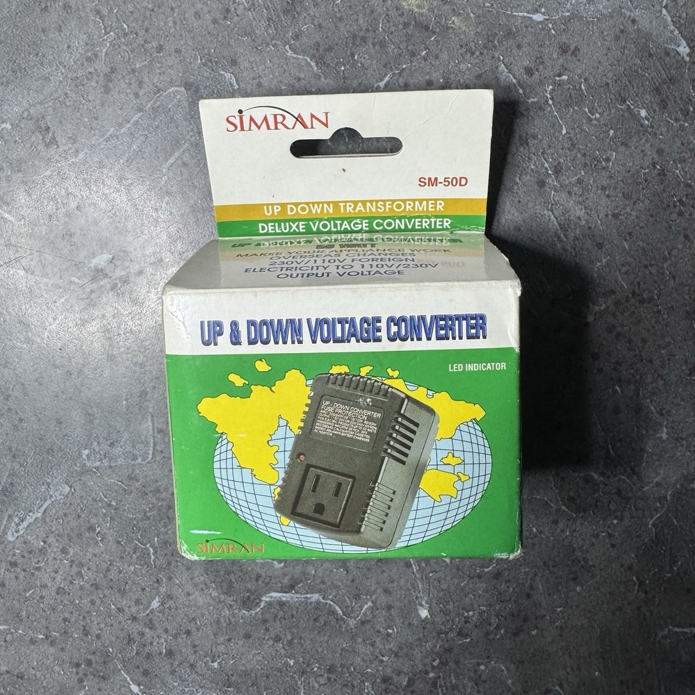 Simran Up & Down VSM-50D 50 Watt Deluxe Voltage Converter. 230V-110V.